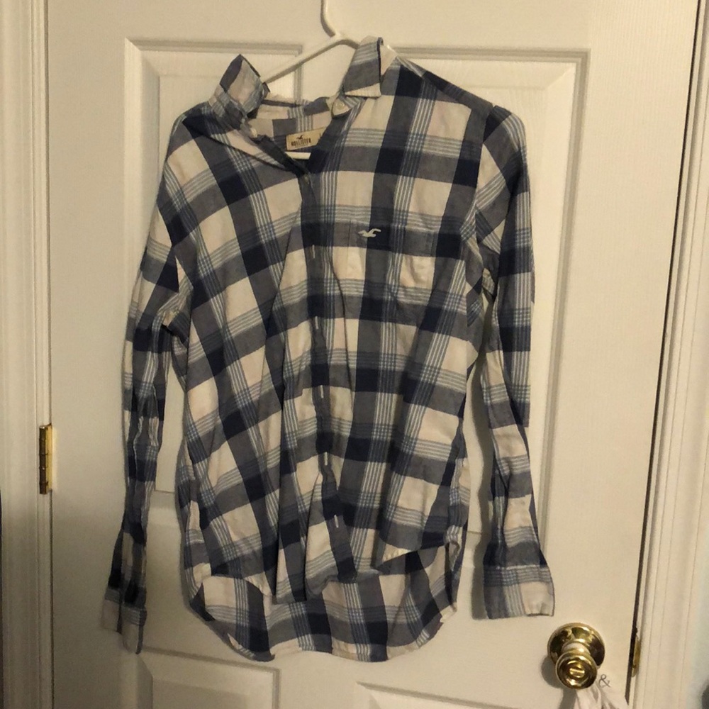 Blue Hollister plaid shirt